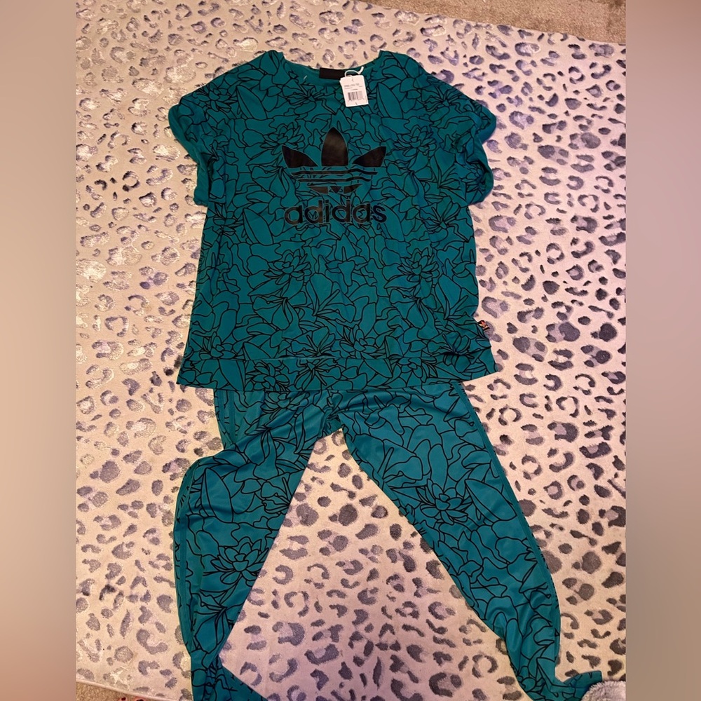 Adidas Pharrell Dear Baes Tshirt and Leggings Matching Set Large